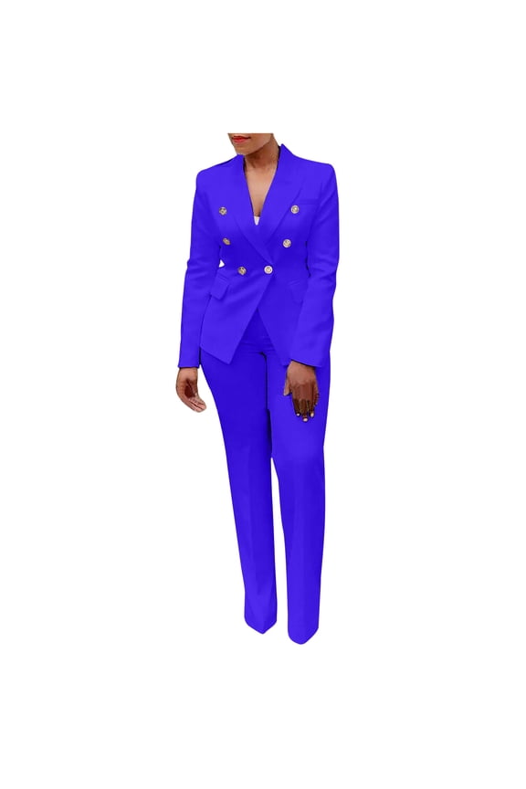 Pants Suits for Women Dressy 2 Piece Casual Plus Size Open Front Blazer Pant Suit Set Wedding Prom Work Business Suit