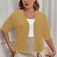 thumbnail image 1 of Abomasnow Plus Size Kimono Cardigans for Women Summer 2025 Short Sleeve Open Front Bolero Shrugs Cardigan for Evening Dress, 1 of 7