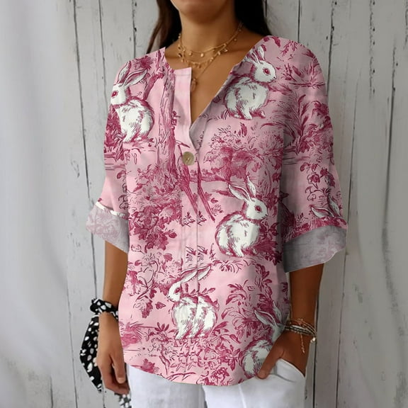 Abomasnow Plus Size Shirts for Women Loose Fit Button Down V Neck Blouse Long Sleeves Cotton Linen Casual Tunic Tops Summer Outfits