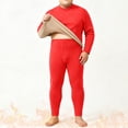thumbnail image 1 of Abomasnow Plus Size Thermal Underwear for Men Heavyweight Stretch Warm Fleece Lined Tops and Long Johns S-4XL, 1 of 7