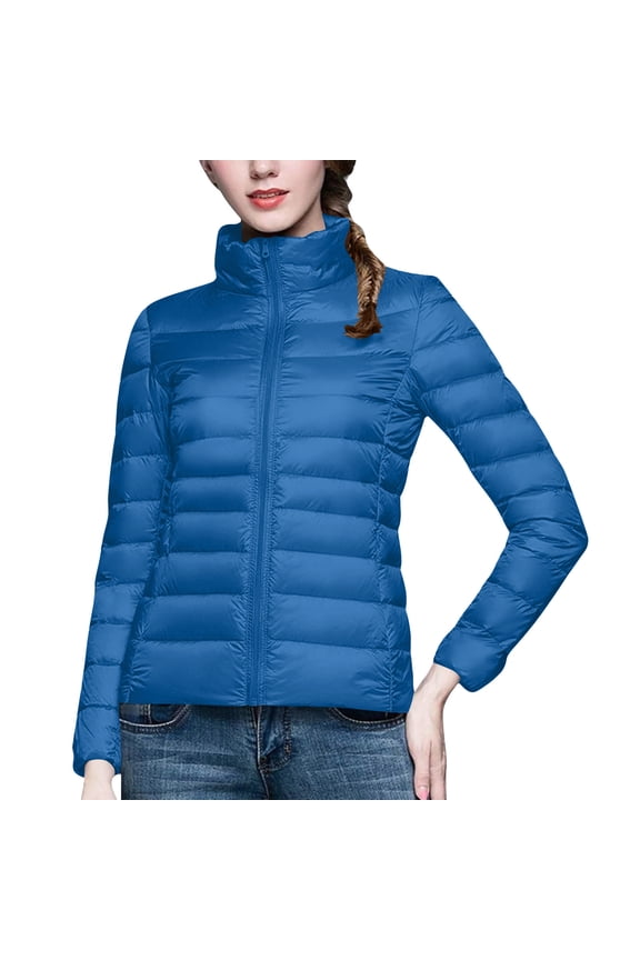 Puffer Jacket Women Lightweight Packable Down Jackets Winter Windproof Quilted Coats with Storage Bag S-4XL