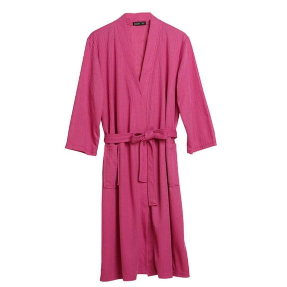 Abomasnow Robes for Men Casual Lightweight Long Sleeve Bathrobe Fall Soft Long Kimono Robe Comfy Dressy Sleepwear with Pockets