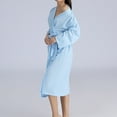 thumbnail image 1 of Abomasnow Robes for Women Casual Lightweight Long Sleeve Bathrobe Fall Soft Long Kimono Robe Comfy Dressy Sleepwear with Pockets, 1 of 4