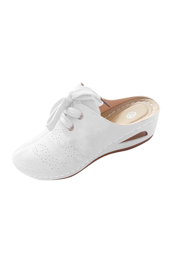 Sandals for Women 2026 Closed Toe Arch Support Slides Slip on Wedge Heel Platform Sandals