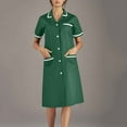 thumbnail image 1 of Abomasnow Scrubs Dress for Women Button Front Nursing Workwear Casual Housekeeping Dresses with Pockets S-2XL, 1 of 6
