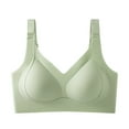 thumbnail image 1 of Abomasnow Seamless Bras for Women V Neck Full Coverage No Underwire Everyday Bras Comfort Wireless Padded Bras, 1 of 2