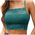 thumbnail image 1 of Abomasnow Sexy Lace Bralette for Women 2024 High Neck Camisoles Racerback Double-Layered Crop Top Lightly Lined Breathable Spaghetti Strap Tube Tops, 1 of 3