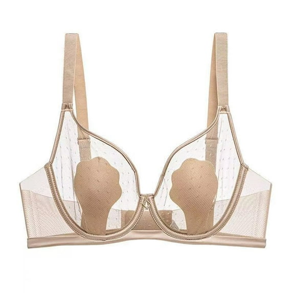 Abomasnow Sexy Sheer See Through Bras Unlined Underwire Lace Mesh Non Padded Ultra Thin Clear Bralette 70A to 90C