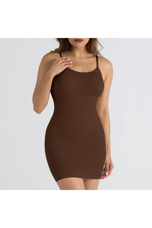 Shapewear Dress Slip for Women Tummy Control Adjustable Spaghetti Full Slip Seamless Body Shaper for Under Dresses