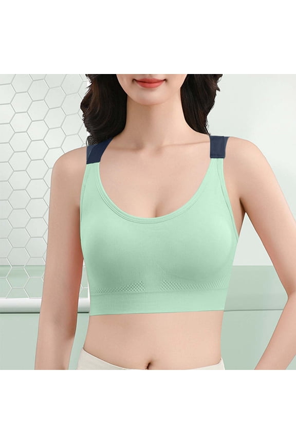 Sports Bras for Women Medium Support Criss Cross Strappy Bras Seamless Padded High Impact Yoga Athletic Exercise Bras