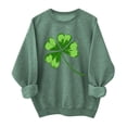thumbnail image 1 of Abomasnow St Patricks Day USA Shirts for Women Long Sleeve Crewneck Irish Gift Sweatshirts Oversized Saint Patty's Pullover Tops, 1 of 6