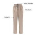thumbnail image 1 of Abomasnow Straight Leg Scrub Pants for Women Drawstring Soft Stretch Anti-Wrinkle Women's Scrub Pants with 6 Pockets, 1 of 7