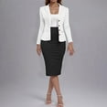 thumbnail image 1 of Abomasnow Women's 2 Piece Suit Skirt Set Business Casual Long Sleeve Blazer and Pencil Skirt, 1 of 5