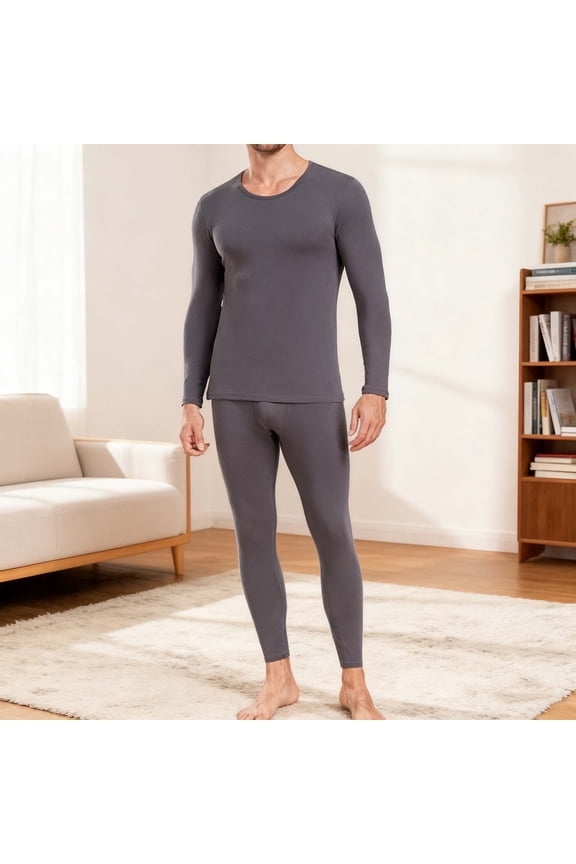 Thermal Underwear for Men Long Johns Set Soft Fleece Lined Base Layer for Cold Weather Winter Skiing Warm Top & Bottom