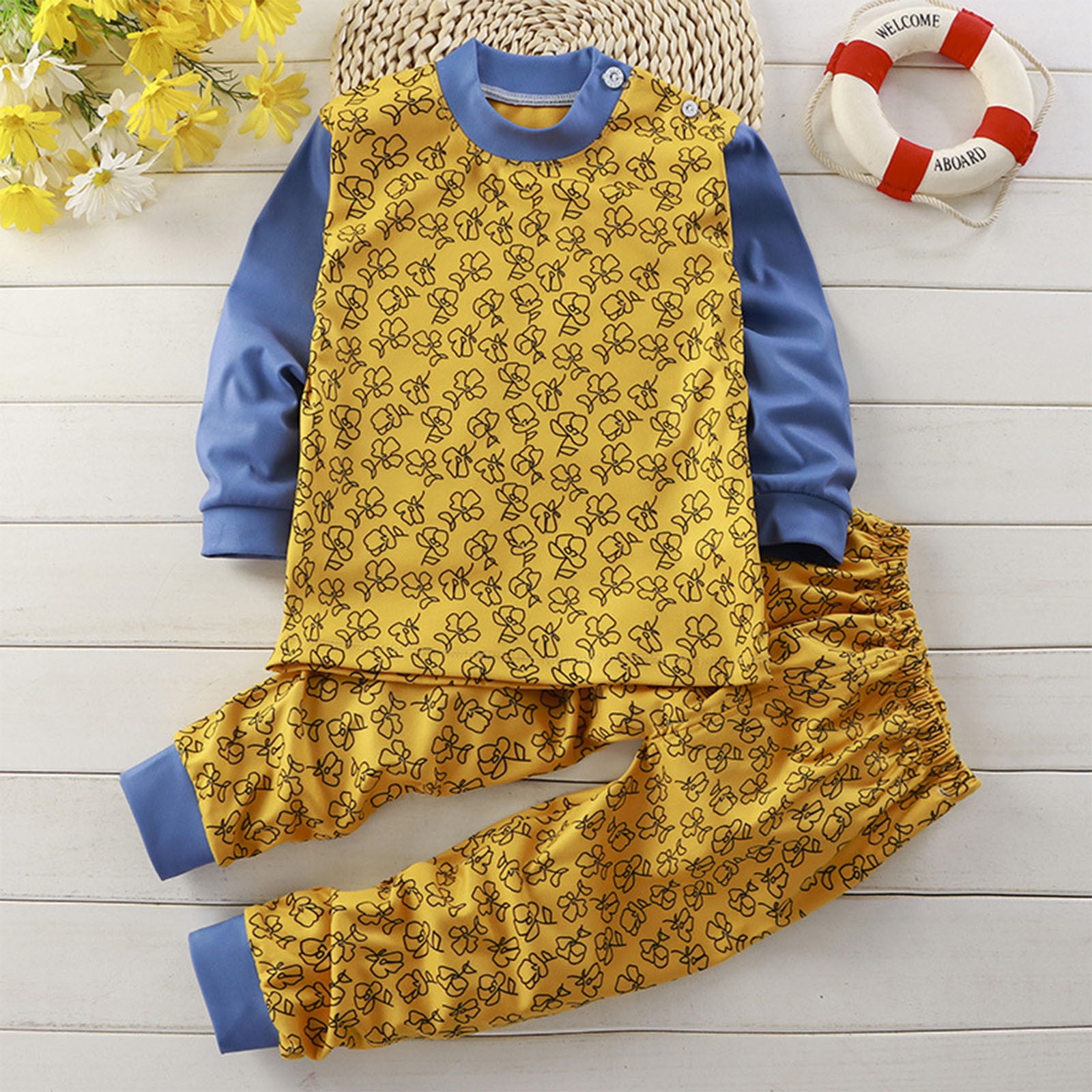 Abomasnow Toddler Baby Boy Cotton Clothes Infant Long Sleeve Cute Print Tops + Pants Sweatsuit ...