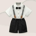 thumbnail image 1 of Abomasnow Toddler Boy Gentleman Outfit Infant Tuxedo Outfits Baby Boys Clothes for Baptism 1-12 Years, 1 of 9