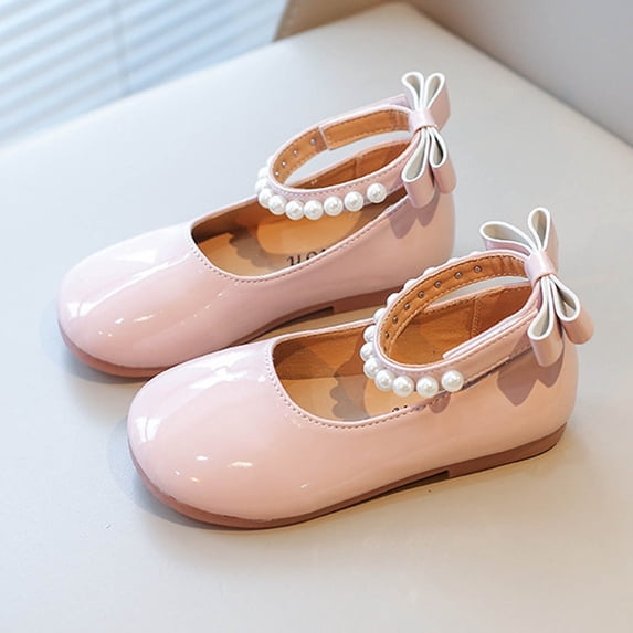 Abomasnow Toddler Girls Dress Shoes Mary Jane Flats Shoes Non Slip Sole Wedding Party Shoes