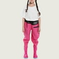 thumbnail image 1 of Abomasnow Toddlers Kids Waterproof Waders Rain Pants Girls Boys Youth Fishing Waders with Boots Hot Pink 3-13 Years, 1 of 4