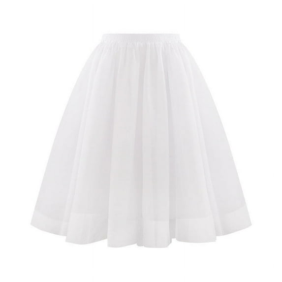 Abomasnow Tulle Skirts for Women A Line Elastic Waist Tiered Layered Puffy Skirts Midi Long Halloween Party Tutu Skirt S-2XL