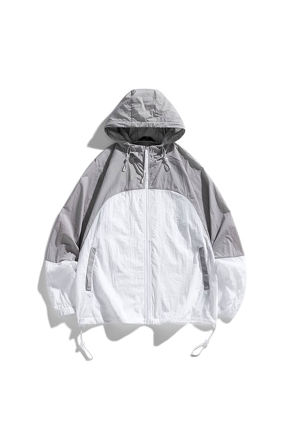 Unisex's UPF 50+ Sun Protection Outdoor Jacket Workout Athletic Jackets Lightweight Loose Hiking Running Jackets with Pockets