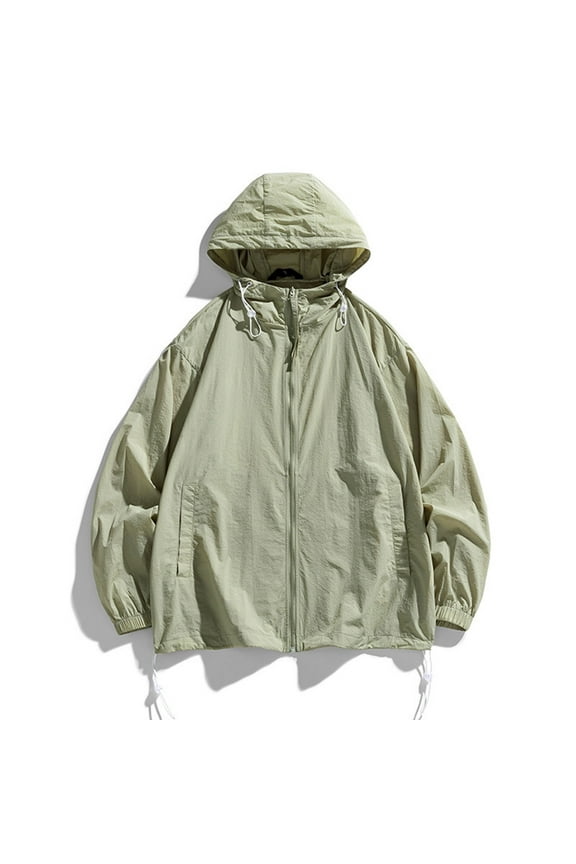 Unisex's UPF 50+ Sun Protection Outdoor Jacket Workout Athletic Jackets Lightweight Loose Hiking Running Jackets with Pockets