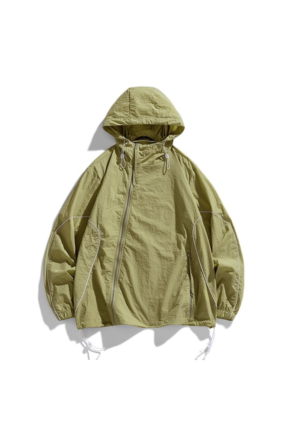 Unisex's UPF 50+ Sun Protection Outdoor Jacket Workout Athletic Jackets Lightweight Loose Hiking Running Jackets with Pockets