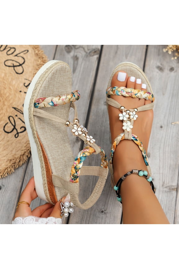 Wedge Sandals for Women, Espadrilles for Women Open Toe Ankle Strap Wedge Heels Sandals Dressy Summer Platform Sandals Comfortable Slip on Sandals Orthopedic Sandals