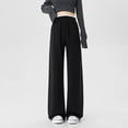 thumbnail image 1 of Abomasnow Wide Leg Sweatpants for Women Lightweight Lace Trim Drawstring Elastic Waist Baggy Sweat Pants, 1 of 3