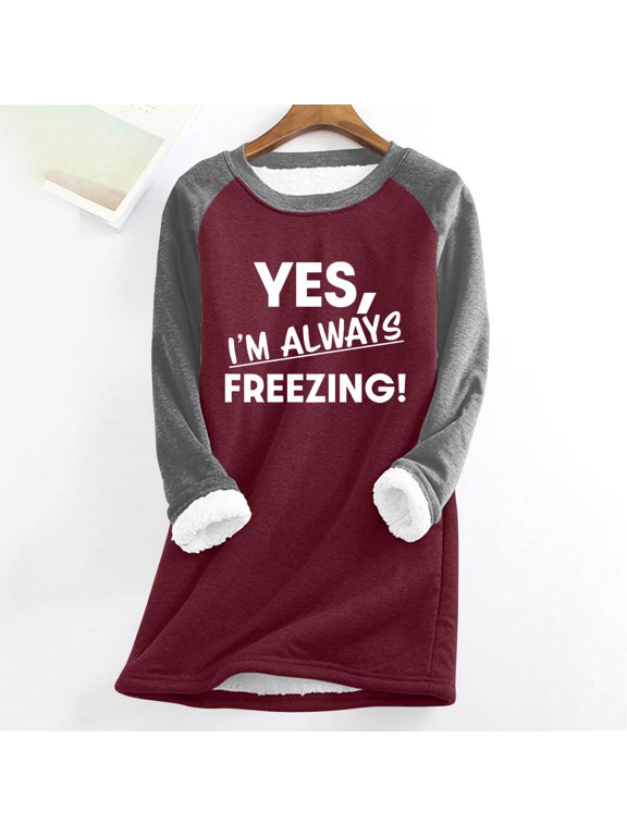 Winter Shirts for Women Cold Weather Fleece Lined T-Shirts Winter Long Sleeve Warm Thermal Blosues S-2XL