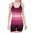 thumbnail image 1 of Abomasnow Women 2 Piece Workout Sets High Waisted Biker Shorts with Pockets Built in Bra Racerback Tank Tops, 1 of 5