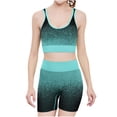 thumbnail image 1 of Abomasnow Women 2 Piece Workout Sets High Waisted Biker Shorts with Pockets Built in Bra Racerback Tank Tops, 1 of 5