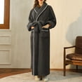 thumbnail image 1 of Abomasnow Women Robe Fleece Plush Soft, Fuzzy Cozy Warm Lightweight Bathrobe, Shower Spa House Long Robe for Women, 1 of 6