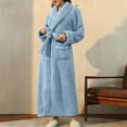 thumbnail image 1 of Abomasnow Women Robe Fleece Plush Soft, Fuzzy Cozy Warm Lightweight Bathrobe, Shower Spa House Long Robe for Women, 1 of 3