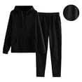 thumbnail image 1 of Abomasnow Women's 2 Piece Outfits Hoodie Sweatshirt & Joggers Sweatpants Sweatsuit Set Fashion Solid Color Hooded Tracksuit S-3XL, 1 of 7