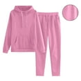 thumbnail image 1 of Abomasnow Women's 2 Piece Outfits Hoodie Sweatshirt & Joggers Sweatpants Sweatsuit Set Fashion Solid Color Hooded Tracksuit S-3XL, 1 of 7