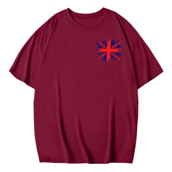 Abomasnow Women's 4th of July Tops Dressy Casual American Star Flag Printed Blouses Trendy Short Sleeve Crew Neck Independence Day Patriotic T-Shirt