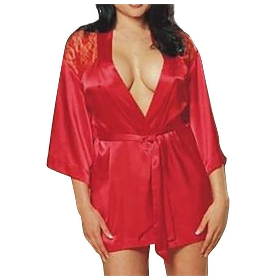 Abomasnow Women's Bride Bridesmaids Silky Robe Satin Kimono Robes for Women Lingerie S-XL
