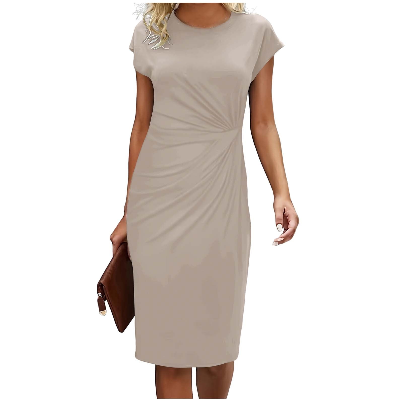 Abomasnow Women's Cap Sleeve Crewneck Bodycon Midi Dress