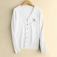 thumbnail image 1 of Abomasnow Women's Cardigans Casual Long Sleeve V-Neck Floral Sweaters Button Down Open Front Knit Outerwear S-3XL, 1 of 5