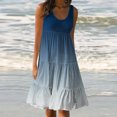 thumbnail image 1 of Abomasnow Women's Casual Sleeveless Crew Neck Tank Dress Tiered Flowy Loose Maxi Long Dress Gradient Color Dresses Vacation Holiday Beach Sundresses, 1 of 6