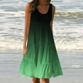 thumbnail image 1 of Abomasnow Women's Casual Sleeveless Crew Neck Tank Dress Tiered Flowy Loose Maxi Long Dress Gradient Color Dresses Vacation Holiday Beach Sundresses, 1 of 6
