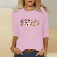 thumbnail image 1 of Abomasnow Women's Christmas Shirts Ugly Xmas Dog Graphic Pullovet Tops Christmas Holiday 3/4 Sleeve Crewneck T-Shirts for Family, 1 of 5