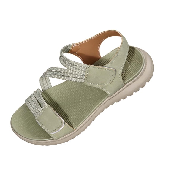 Abomasnow Women's Comfortable Walking Sandals with Elastic Strap Light Weight Casual Summer Sandals for Trendy Footwear