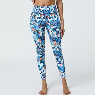 Abomasnow Women's High Waisted Yoga Capri Pants Non See Sheer Workout Athletic Running Capri Leggings Casual Slimming Fitted Cropped Trousers