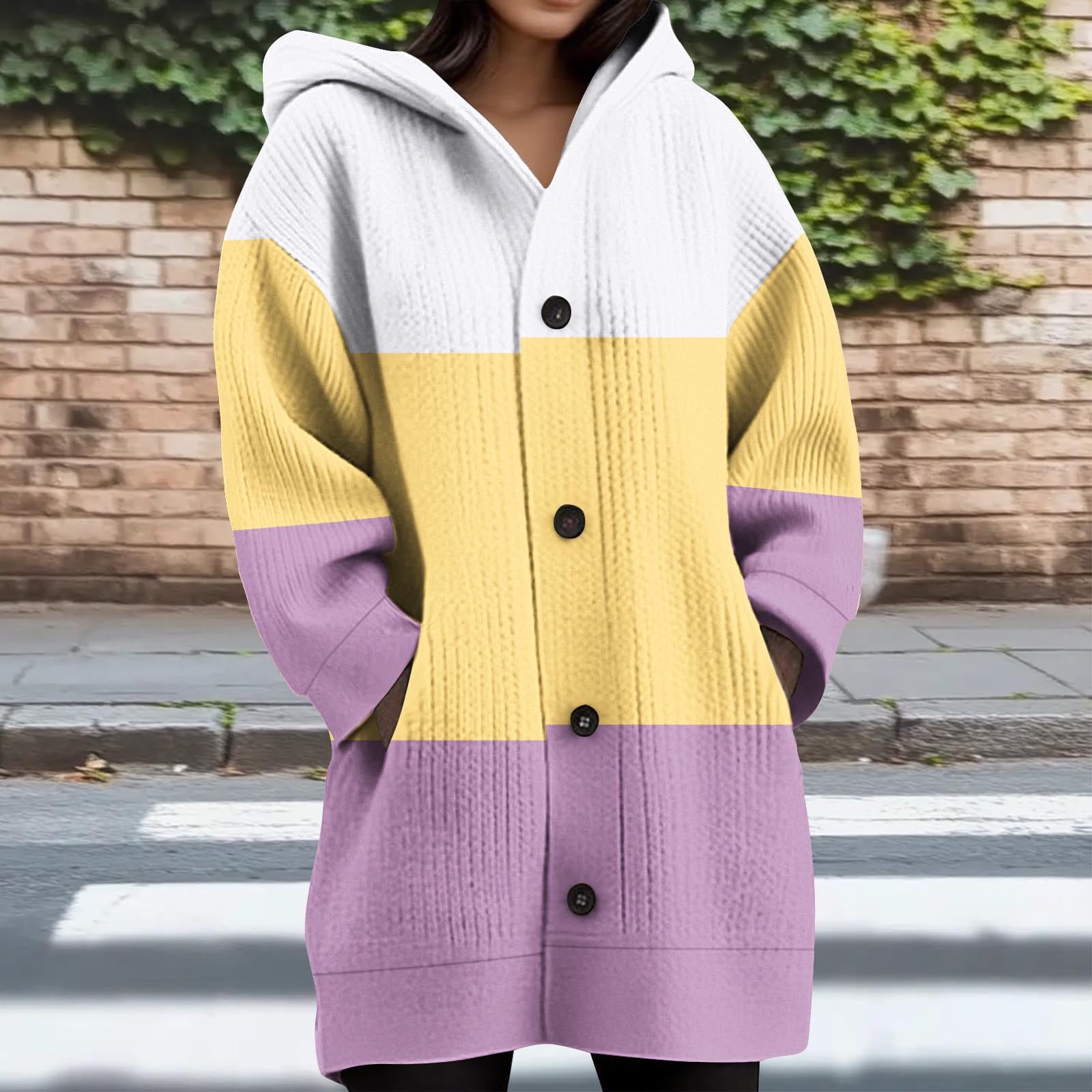 Abomasnow Women's Hooded Cardigan Sweaters Lightweight Long Sleeve ...