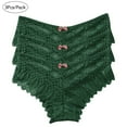 thumbnail image 1 of Abomasnow Women's Lace Bow Thongs T Back Low Waist Breathable Panties Sexy Seamless V-Shape Design Floral Lace Thongs 3 Pack on Clearance, 1 of 8