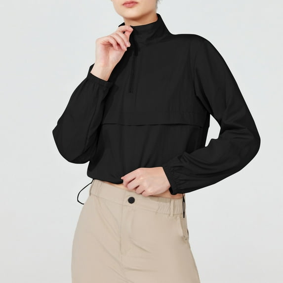 Abomasnow Women's Lightweight Zip Up Athletic Jacket Stand Collar Windproof Sun Protection Workout Outdoor Jackets