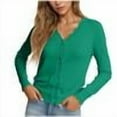 thumbnail image 1 of Abomasnow Women's Long Sleeve V-Neck Button Down Cardigan Knit Shrugs Sweater S-XXL, 1 of 7