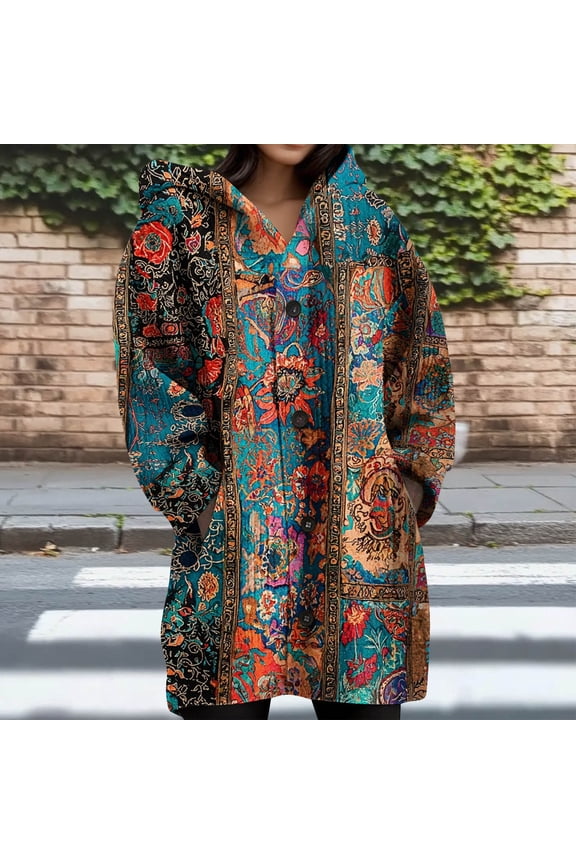 Women's Oversized Cardigan Sweaters Long Sleeve Cable Knit Hooded Cardigan Fall Button Down Open Front Outerwear Coat