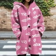 thumbnail image 1 of Abomasnow Women's Oversized Cardigan Sweaters Long Sleeve Cable Knit Hooded Cardigan Fall Button Down Open Front Outerwear Coat, 1 of 5